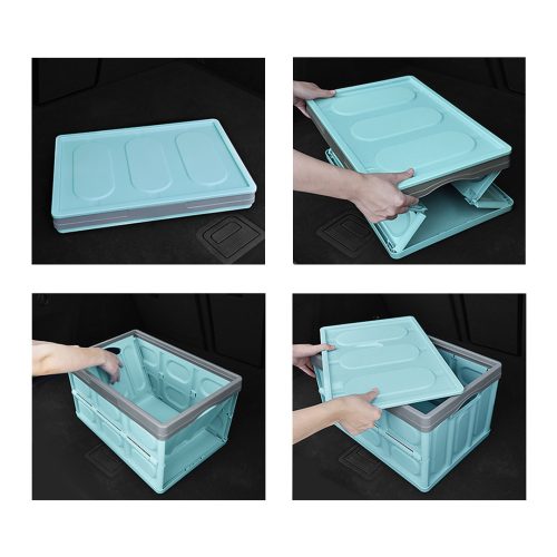 2X 56L Collapsible Car Trunk Storage Multifunctional Foldable Box Blue