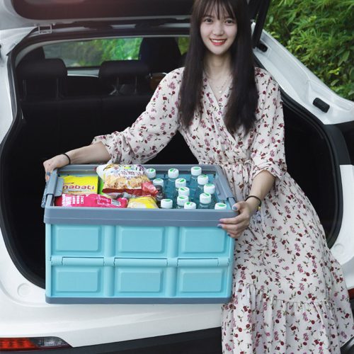 4X 56L Collapsible Car Trunk Storage Multifunctional Foldable Box Blue