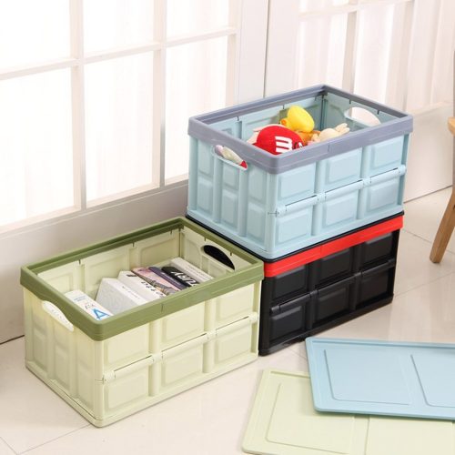 2X 56L Collapsible Car Trunk Storage Multifunctional Foldable Box Green