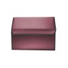 2X  Leather Car Boot Collapsible Foldable Trunk Cargo Organizer Portable Storage Box Red Small