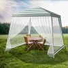 Pop Up Marquee Gazebo 3x3m Outdoor Canopy Wedding Tent Mesh Side Wall