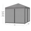 Gazebo 3x3m Pop Up Marquee Outdoor Mesh Side Wall Canopy Wedding Tent