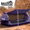 Double Swag Camping Swags Canvas Dome Tent Free Standing Purple