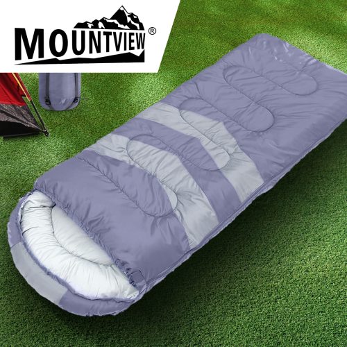 Single Sleeping Bag Bags Outdoor Camping Hiking Thermal -10â„ƒ Tent Grey