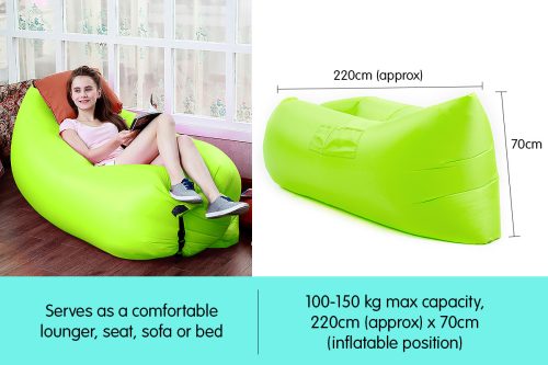 Wallaroo Inflatable Air Bed Lounge Sofa – Green