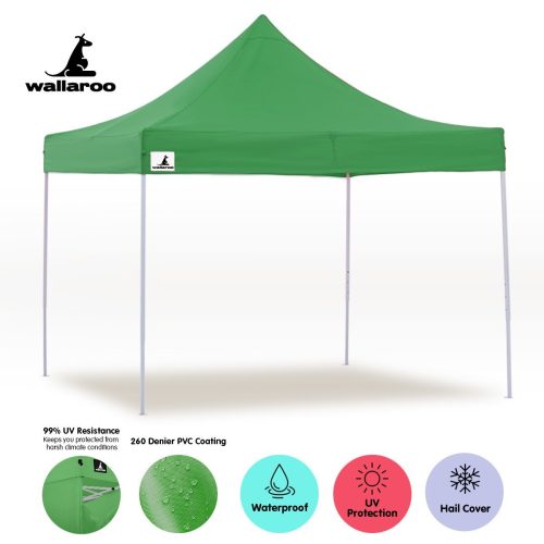 Gazebo Tent Marquee 3×3 PopUp Outdoor Wallaroo – Green