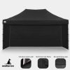Gazebo Tent Marquee 3×4.5m PopUp Outdoor Wallaroo Black